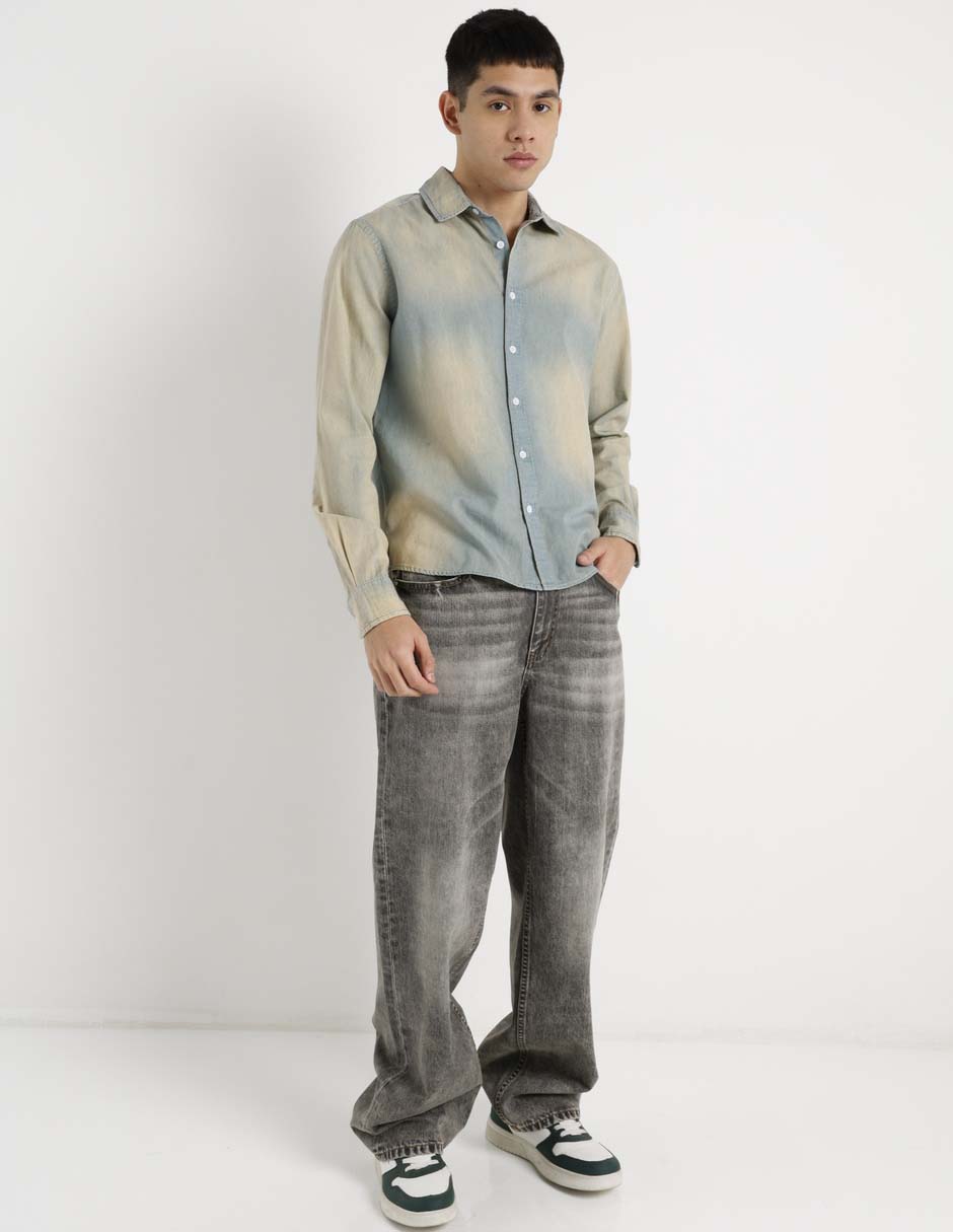 Camisa casual That's de algodón manga larga para hombre 3