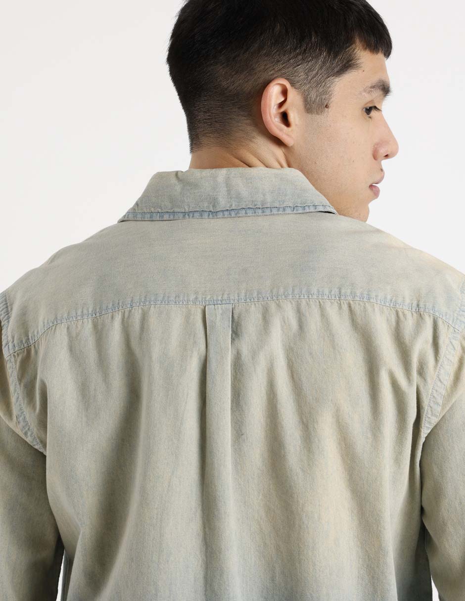 Camisa casual That's de algodón manga larga para hombre 5