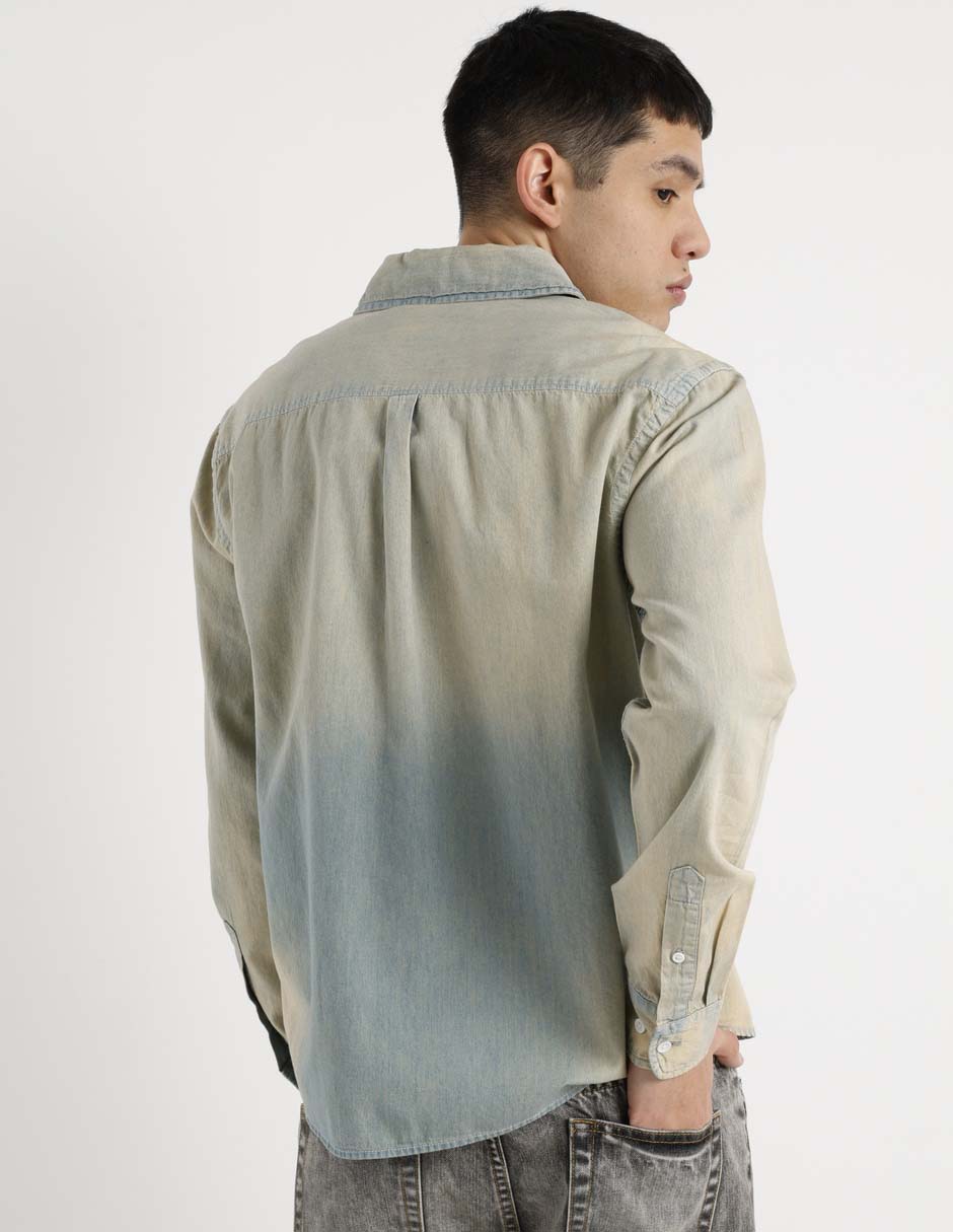Camisa casual That's de algodón manga larga para hombre 6