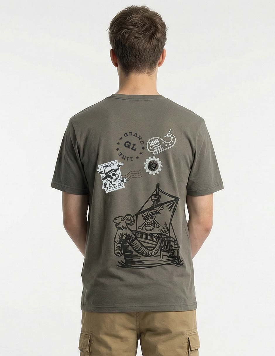 Playera One Piece cuello redondo para hombre 7