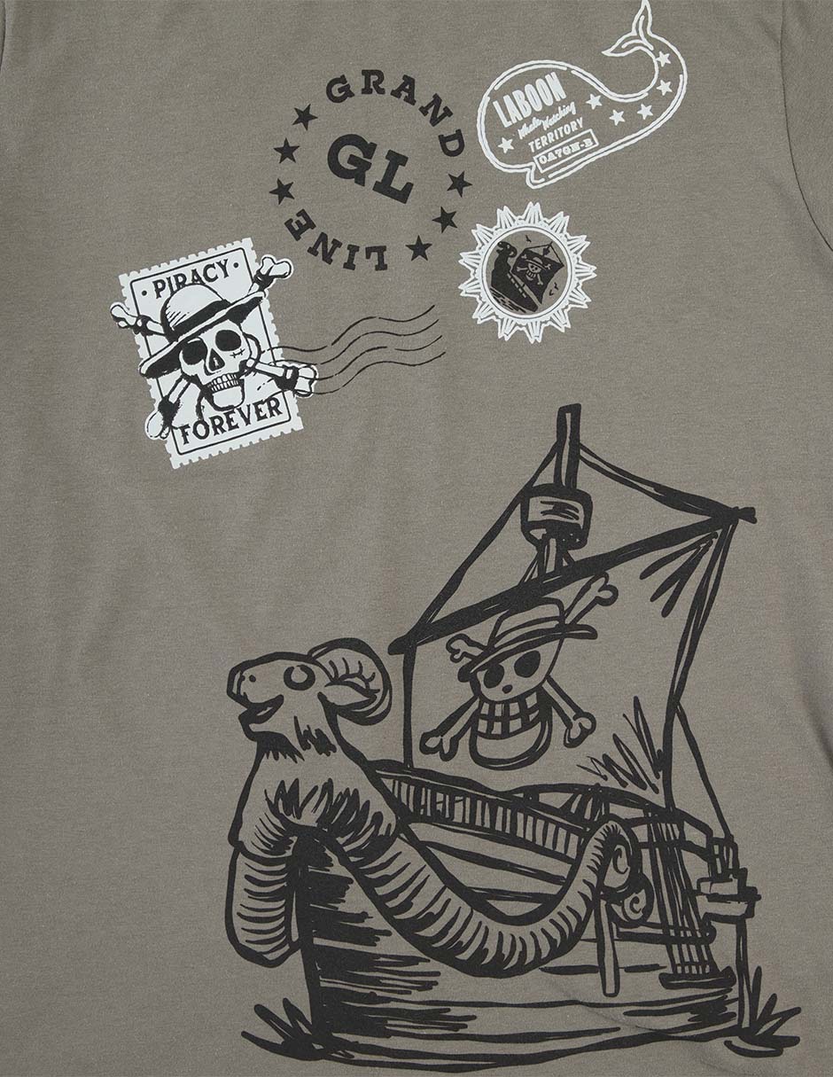Playera One Piece cuello redondo para hombre 10