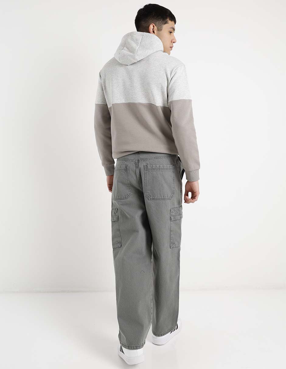Jeans cargo baggy para hombre 11