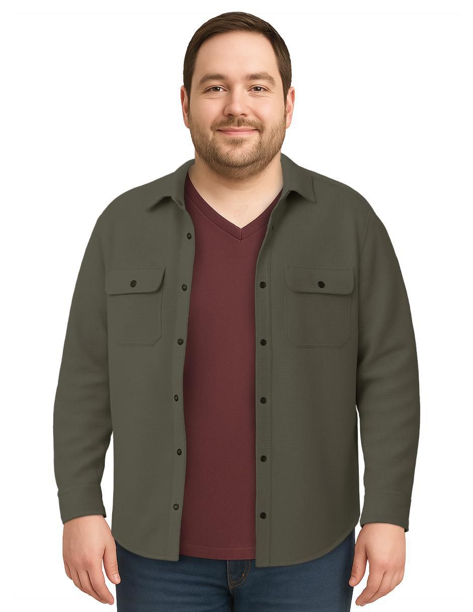 Sobrecamisa casual manga larga para hombre 7
