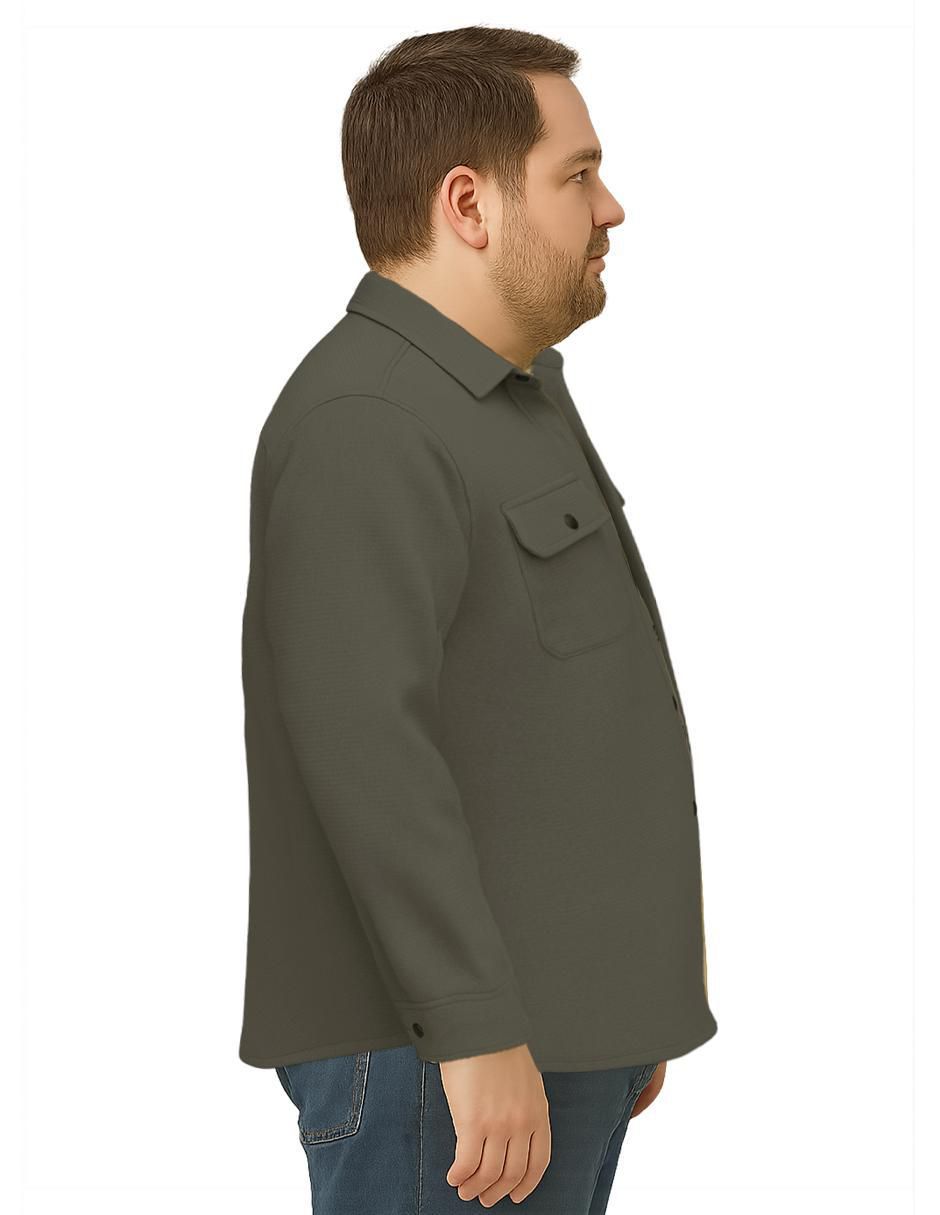 Sobrecamisa casual manga larga para hombre 5