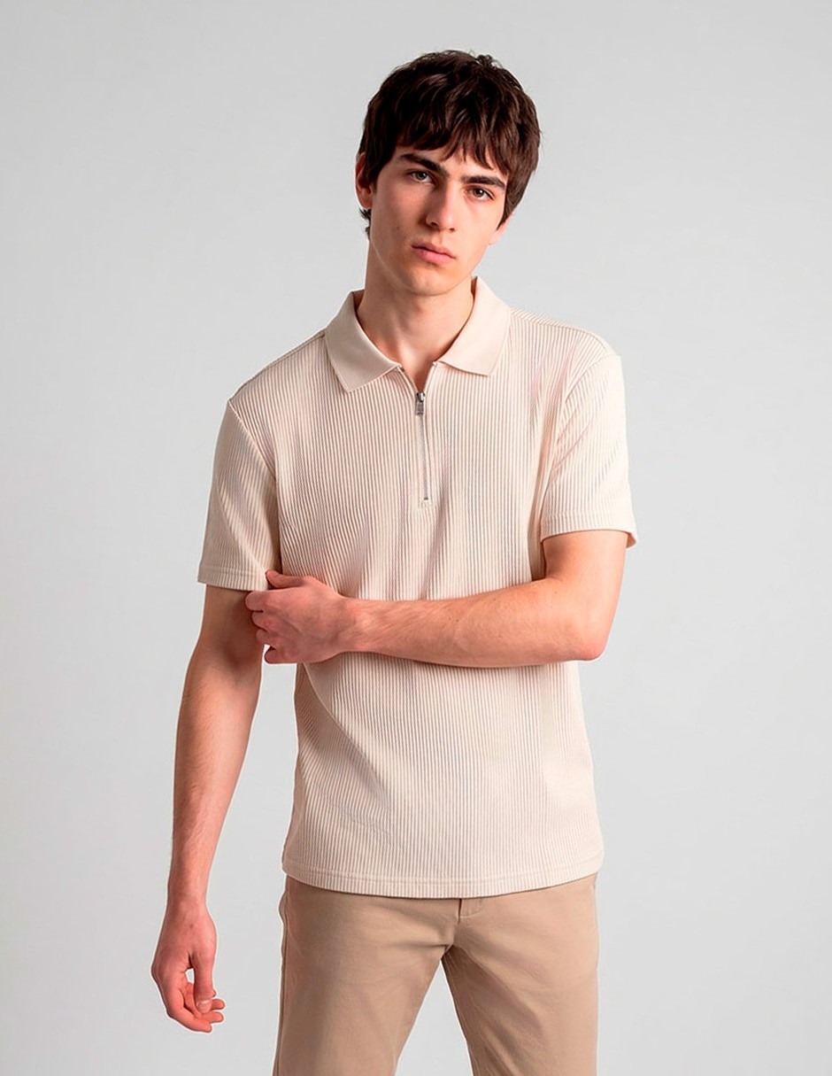 Playera Tipo Polo Manga Corta Para Hombre