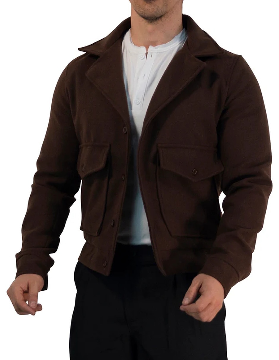 Chamarra casual con bolsillos para hombre
