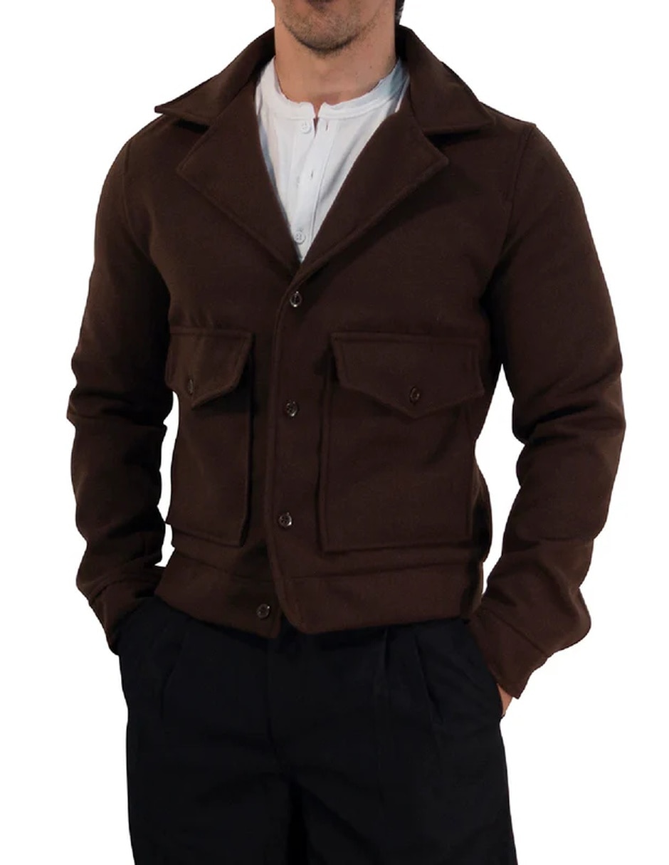 Chamarra casual con bolsillos para hombre 8