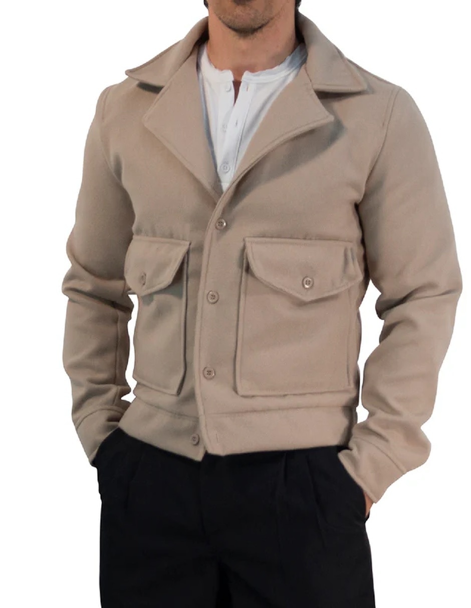 Chamarra casual John Leopard con bolsillos para hombre