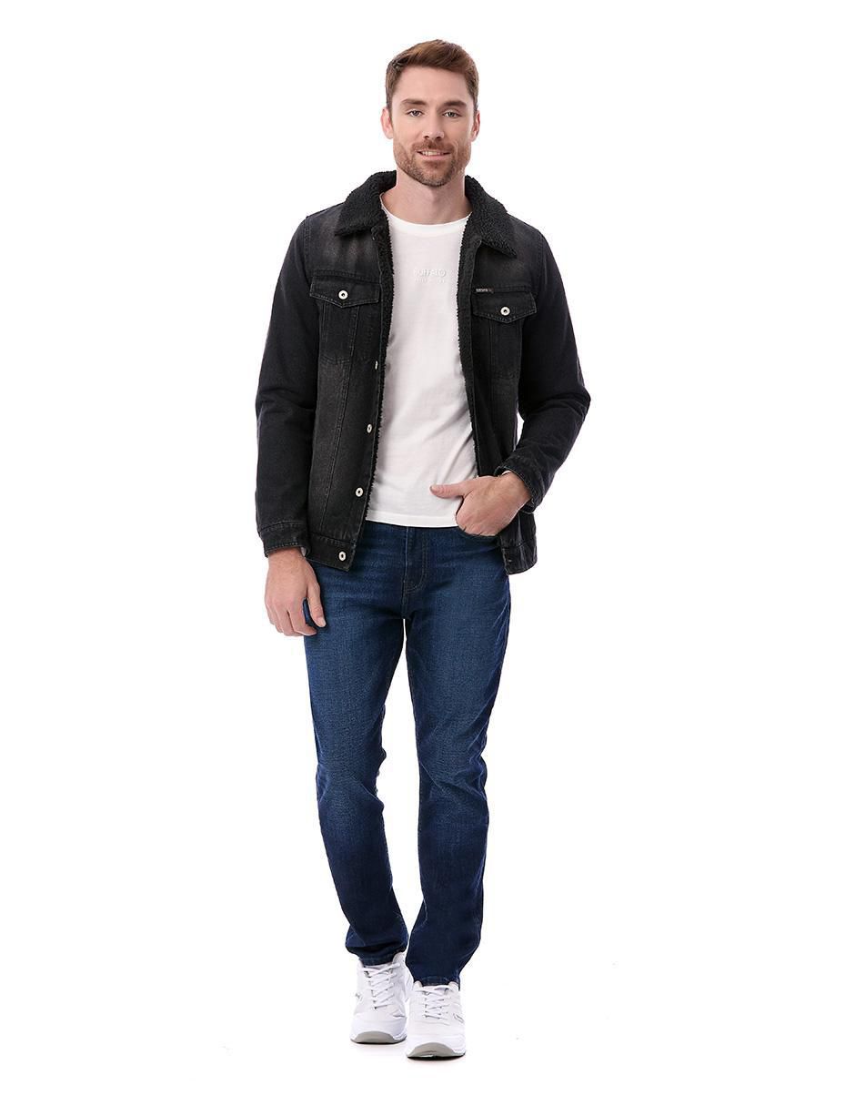 Chamarra casual de mezclilla sherpa para hombre 6