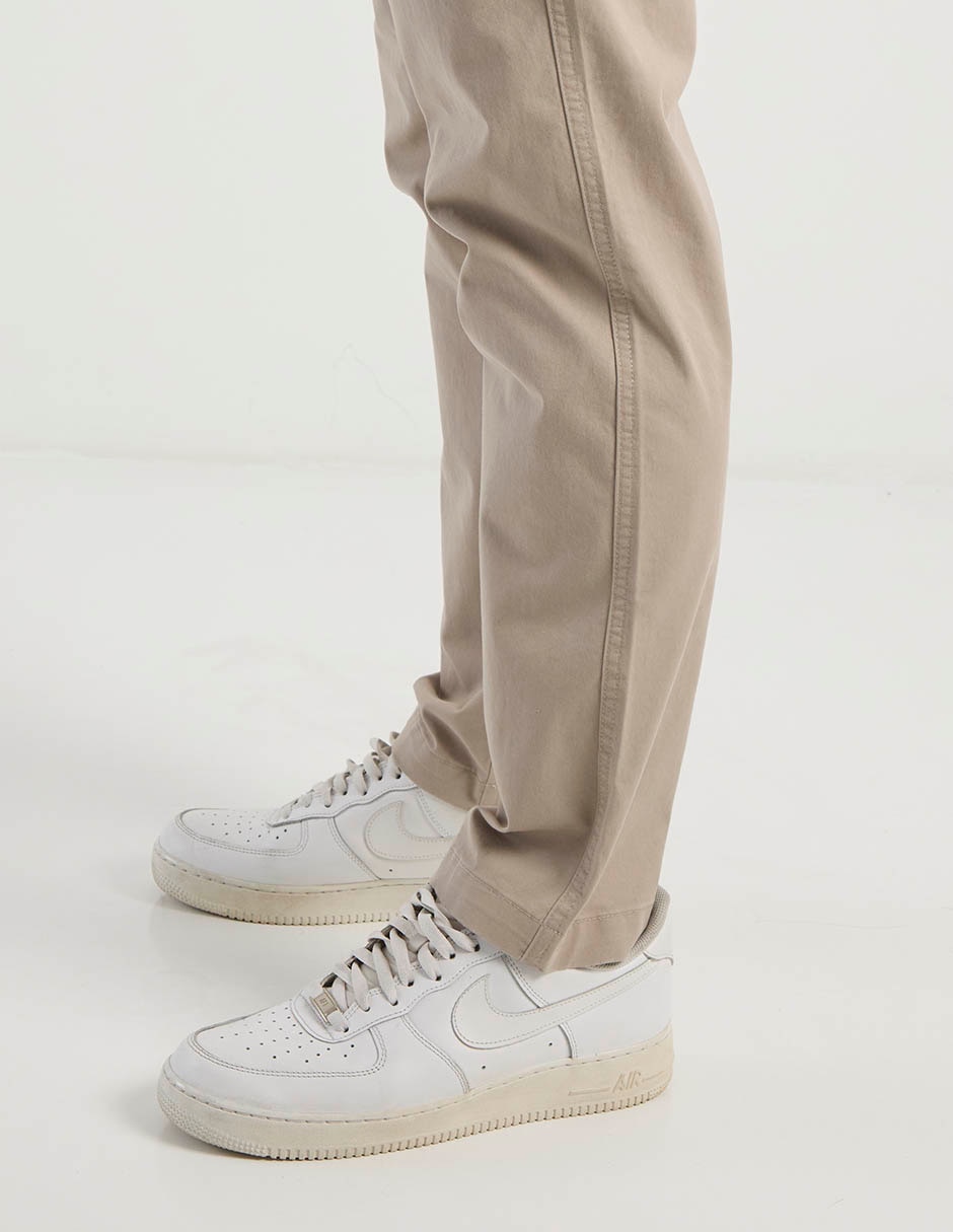 Pantalón chino regular de algodón para hombre