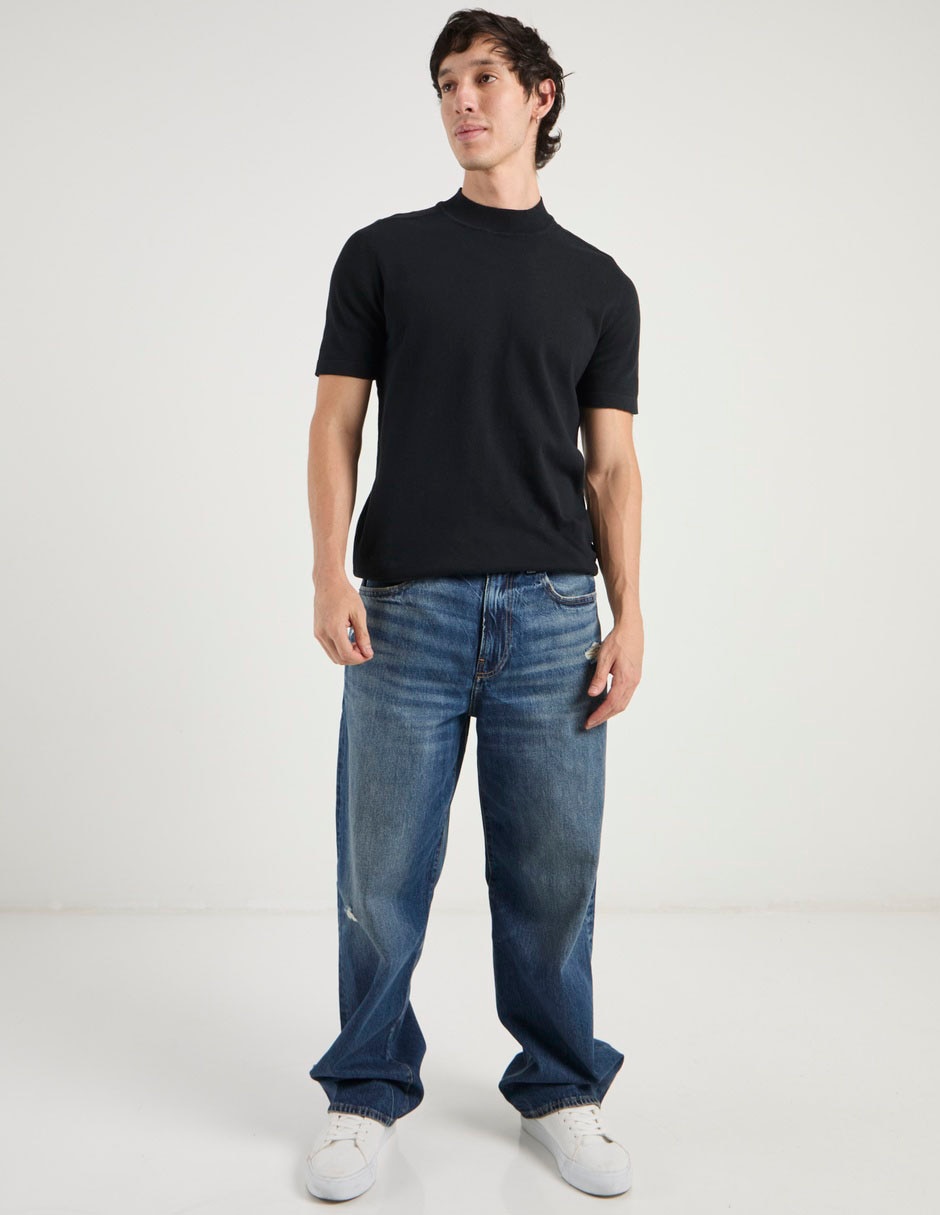 Jeans baggy American Eagle lavado obscuro para hombre