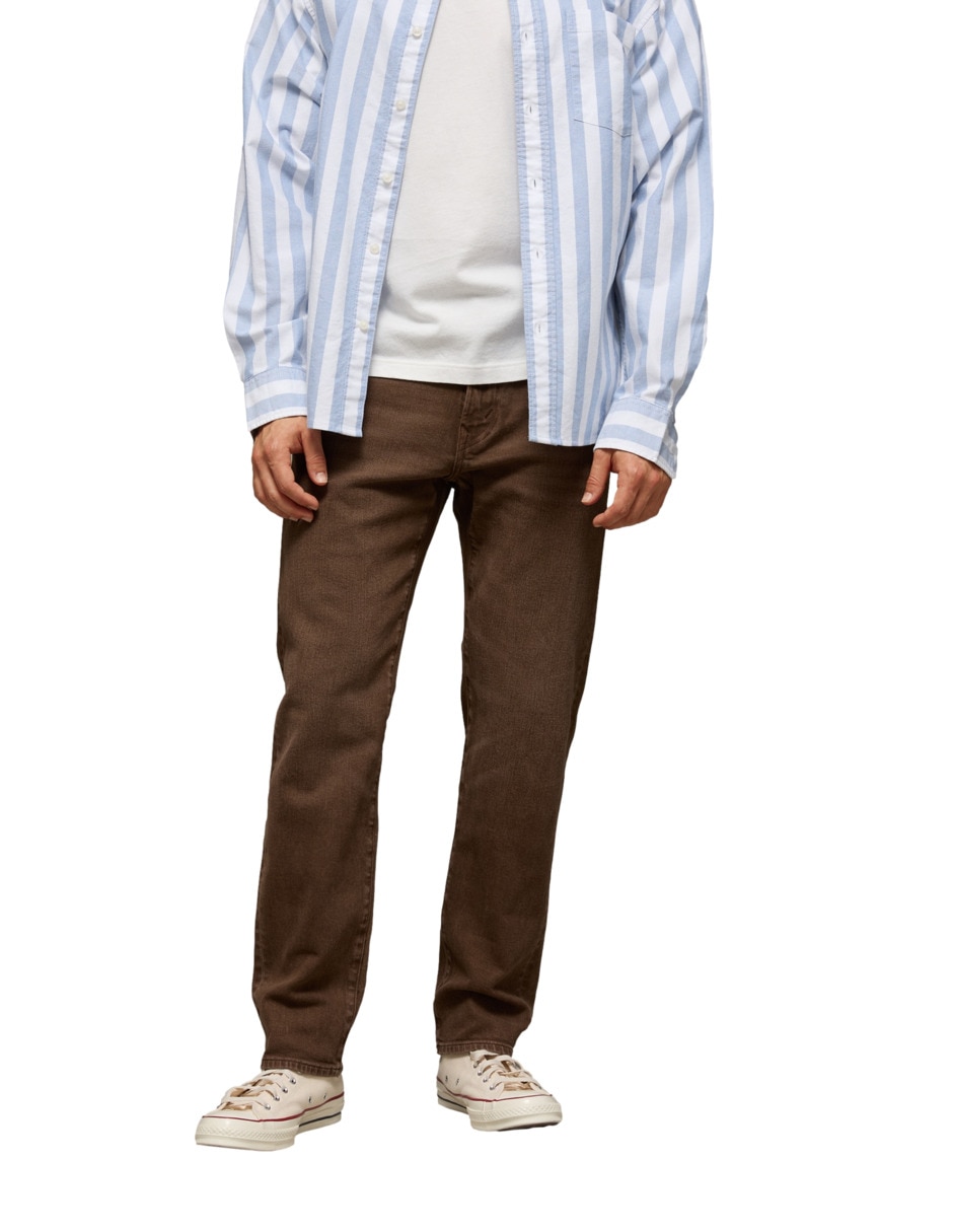 Pantalón casual straight de algodón para hombre