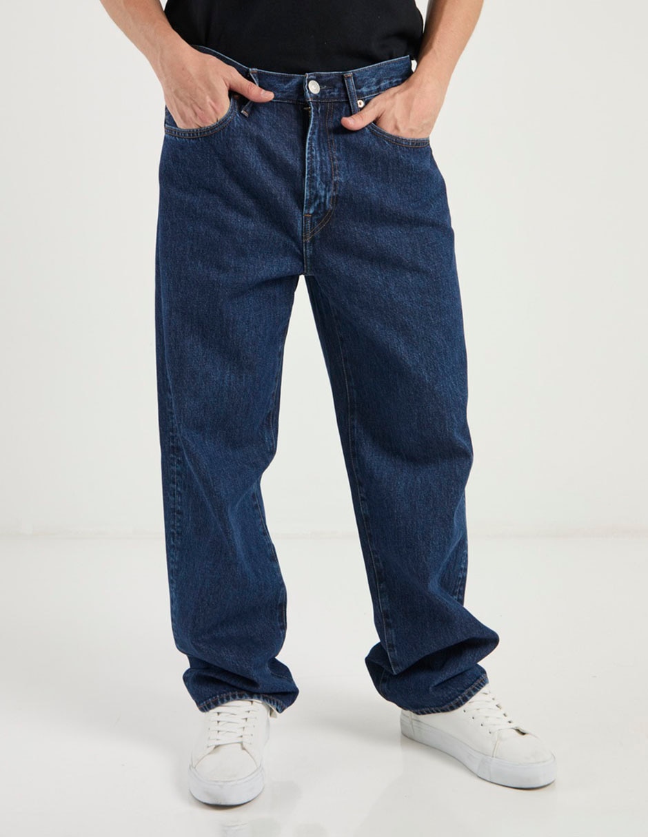 Jeans baggy lavado obscuro para hombre