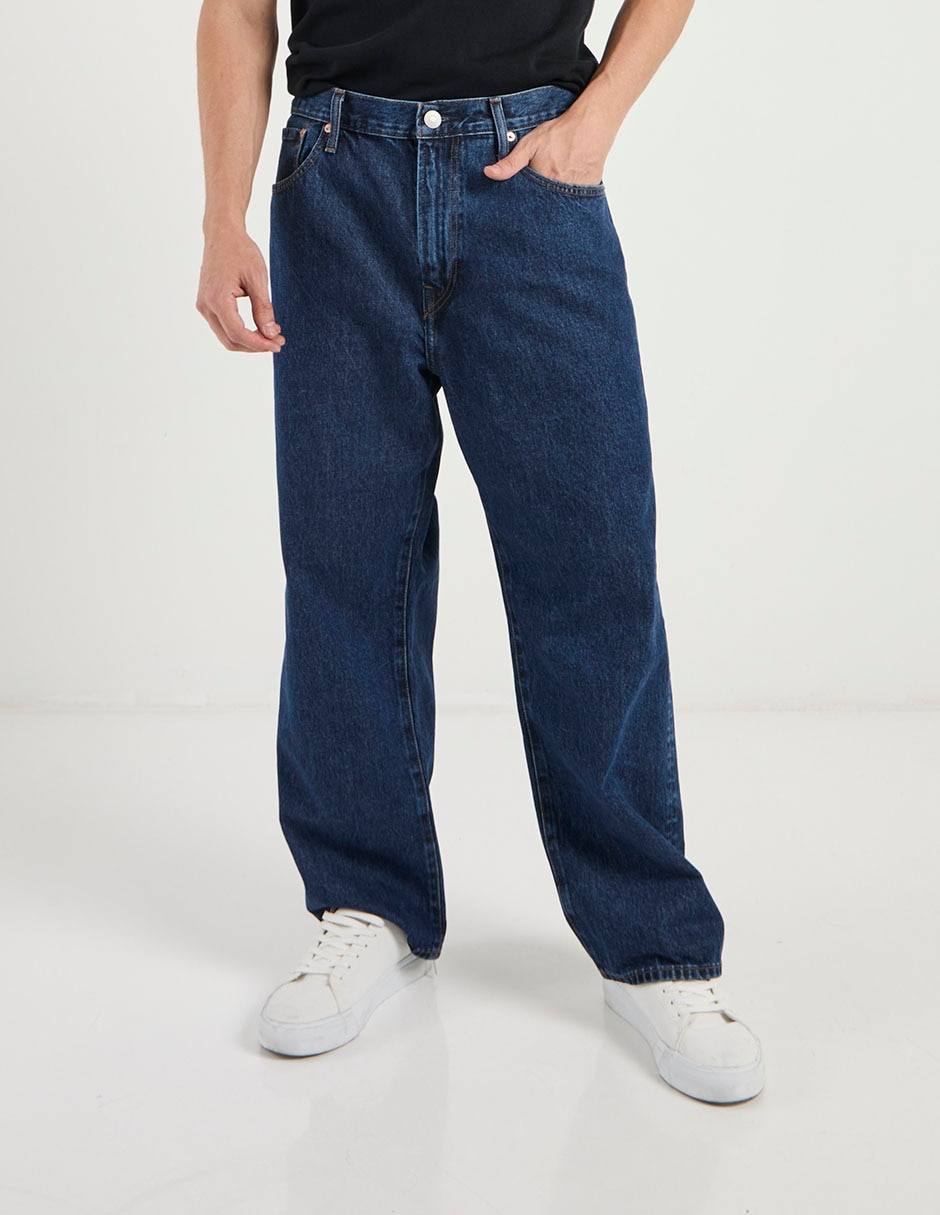 Jeans baggy lavado obscuro para hombre