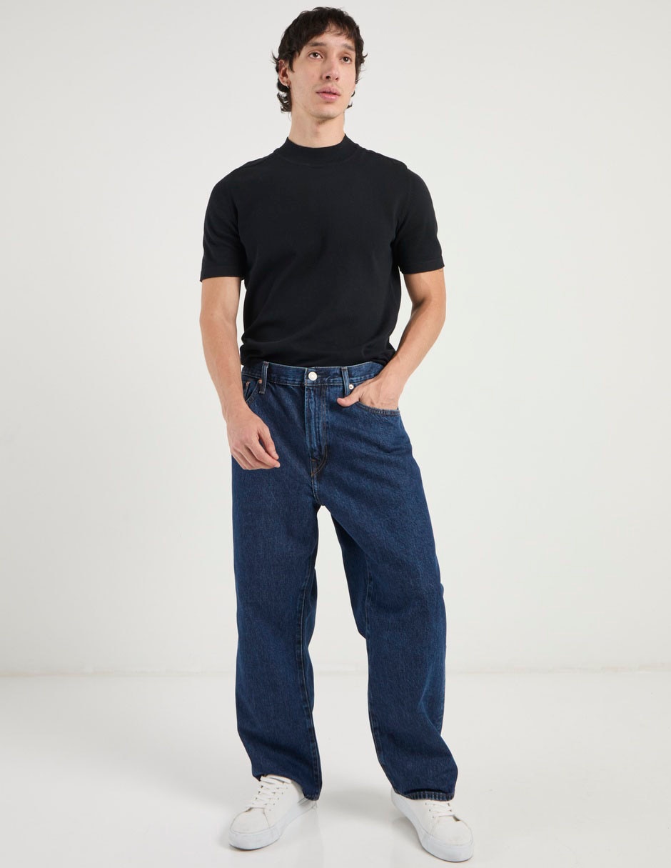 Jeans baggy lavado obscuro para hombre