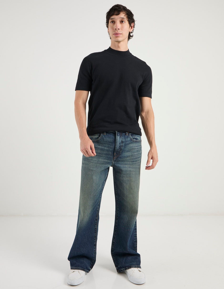 Jeans baggy American Eagle lavado obscuro para hombre