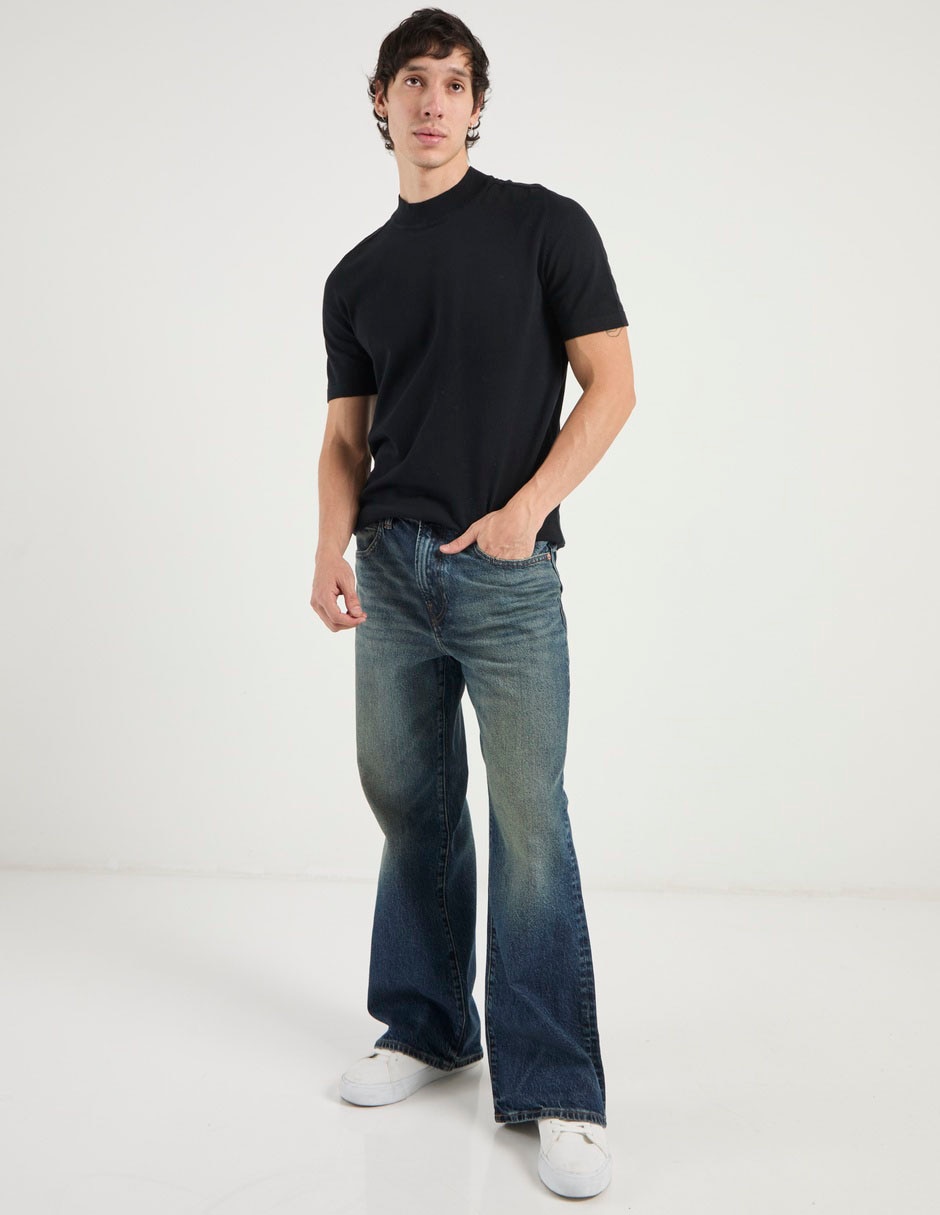 Jeans baggy American Eagle lavado obscuro para hombre
