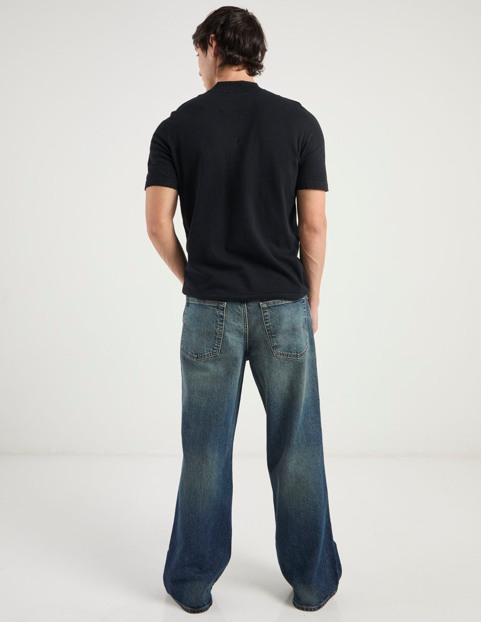 Jeans baggy American Eagle lavado obscuro para hombre