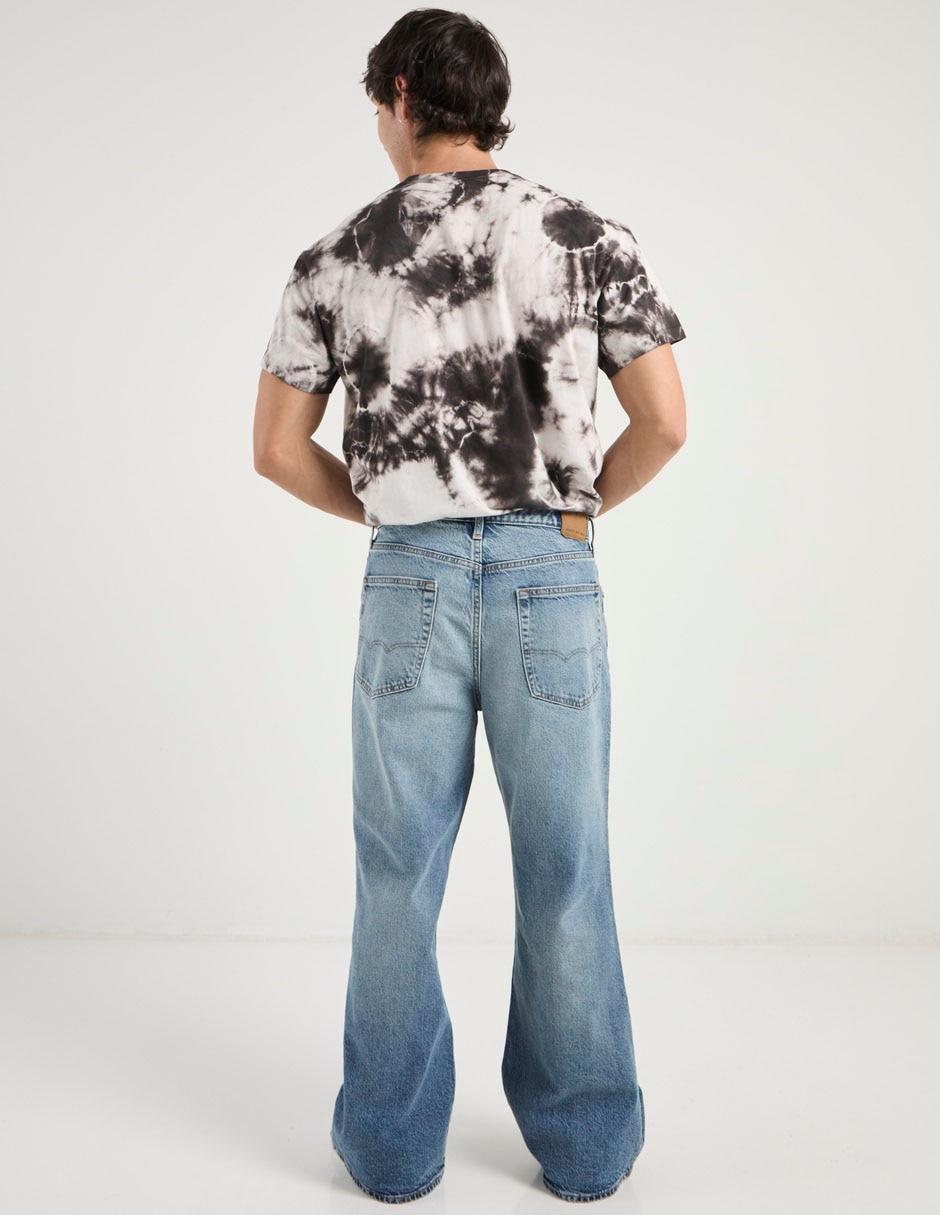 Jeans baggy American Eagle deslavado para hombre