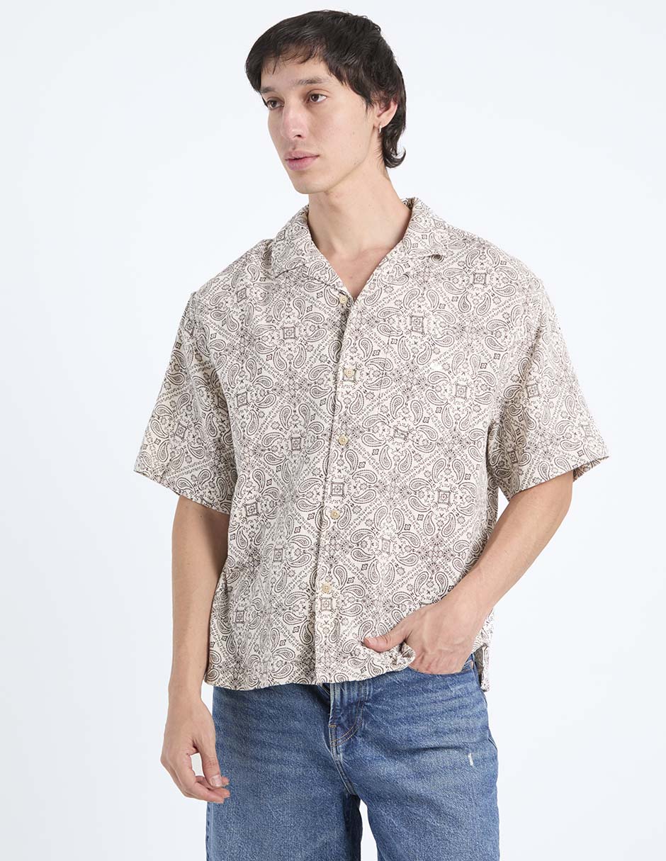 Camisa casual American Eagle manga corta para hombre