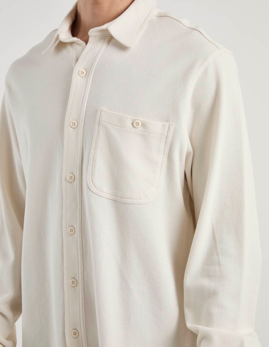 Camisa casual de algodón manga larga para hombre 7