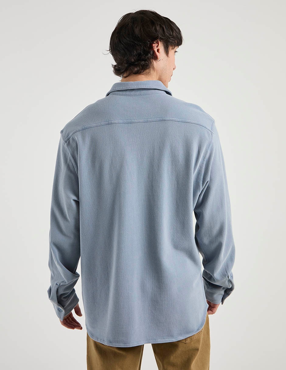 Camisa casual de algodón manga larga para hombre 7