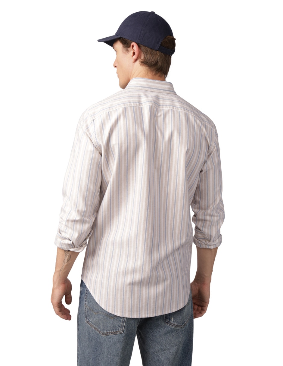 Camisa casual de algodón manga larga para hombre 2