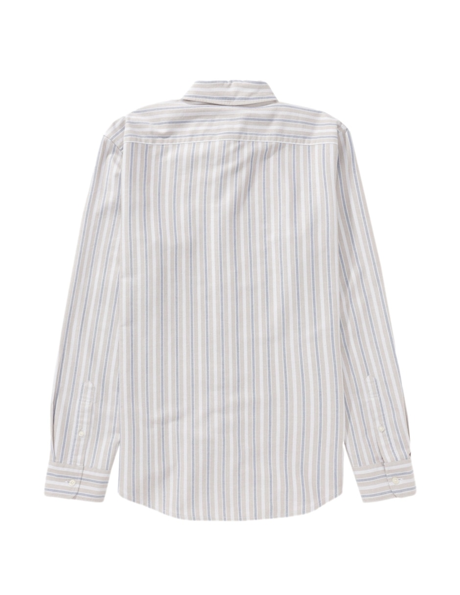 Camisa casual de algodón manga larga para hombre 4