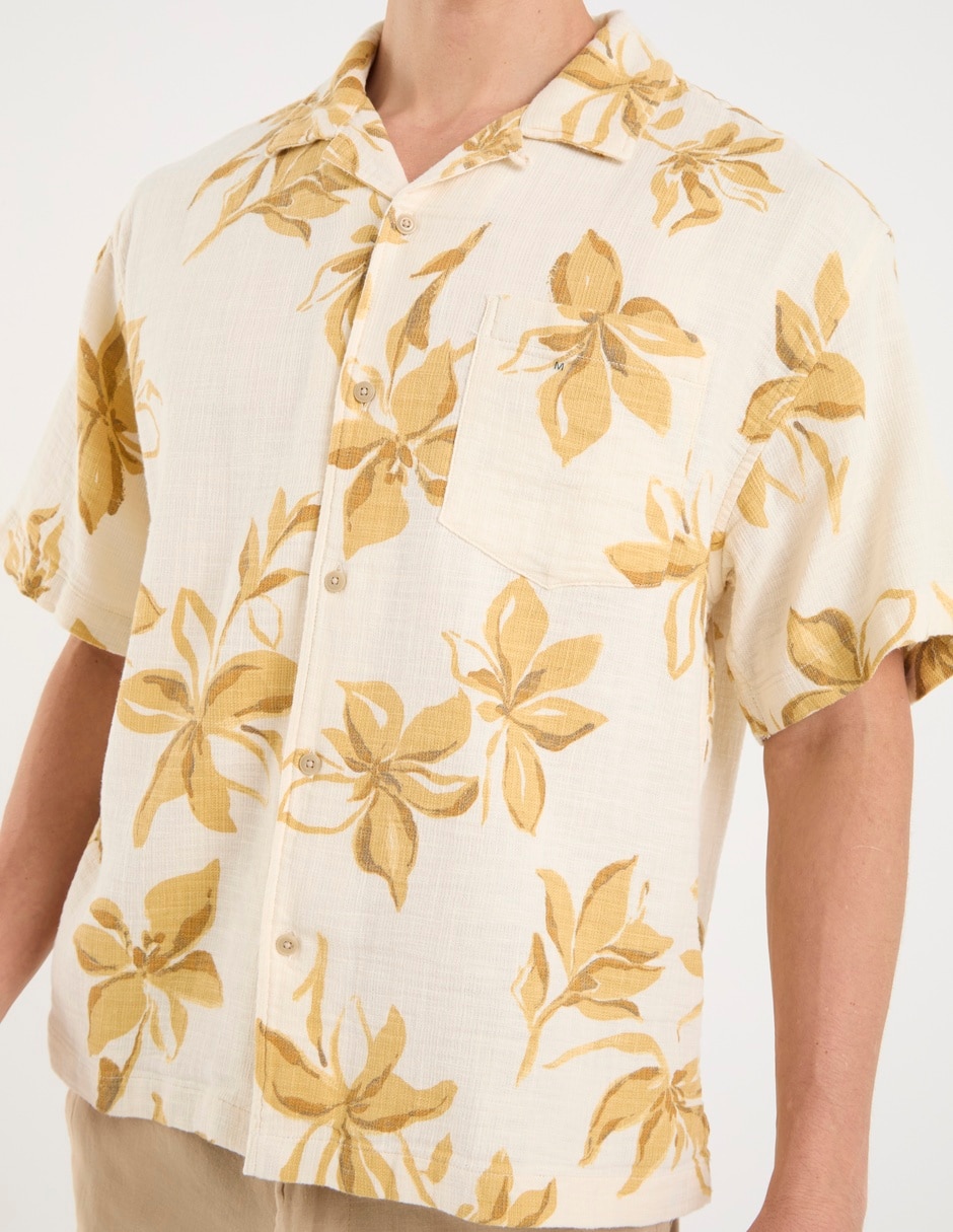Camisa casual american eagle de algodón manga corta para hombre