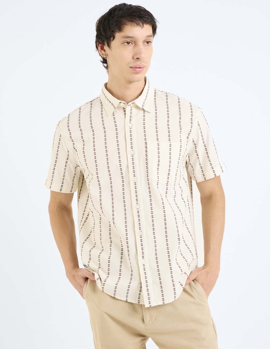Camisa Casual American Eagle de algodón manga corta para hombre