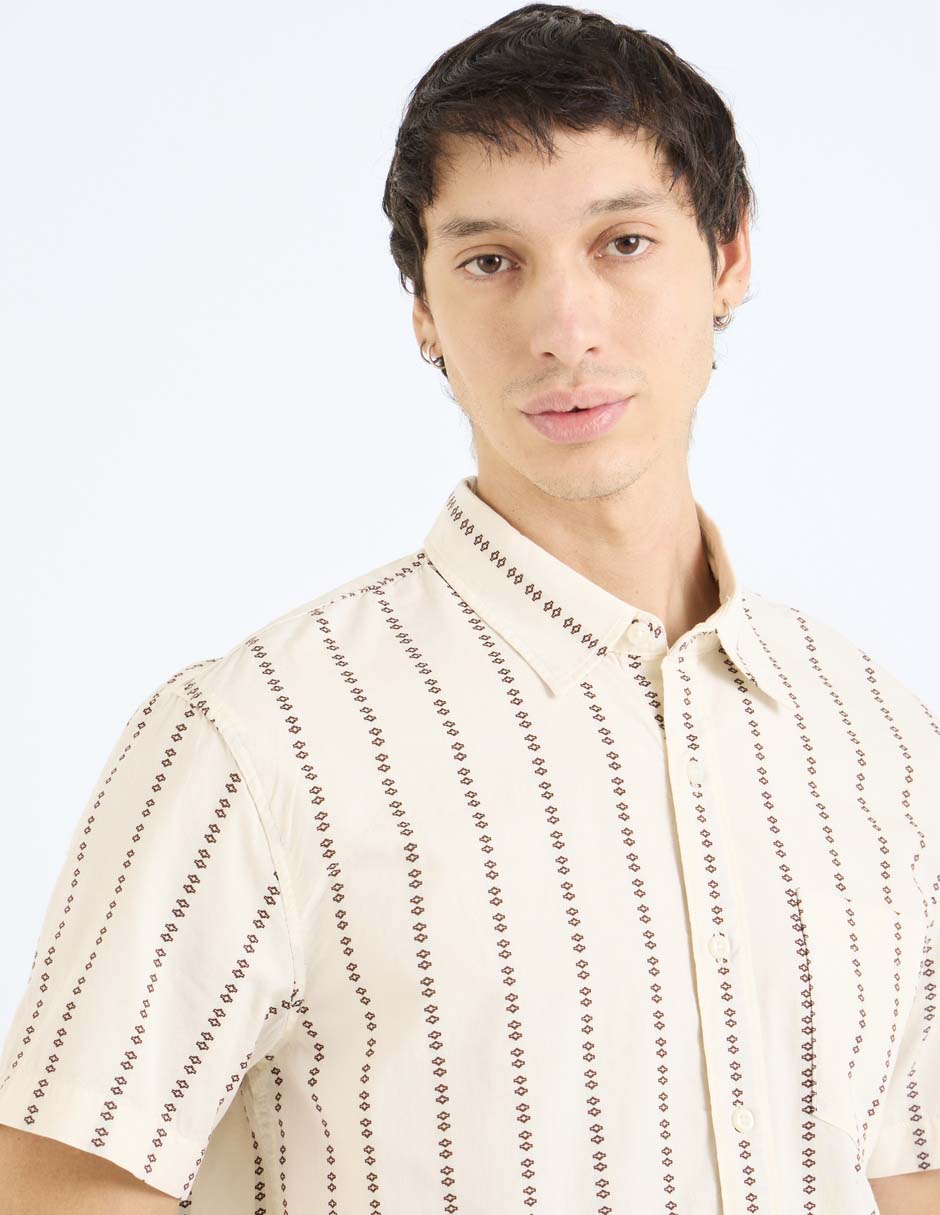 Camisa Casual American Eagle de algodón manga corta para hombre