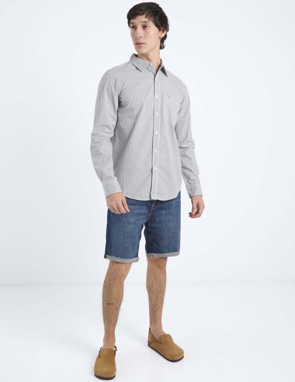 Camisa casual American Eagle de algodón manga larga para hombre