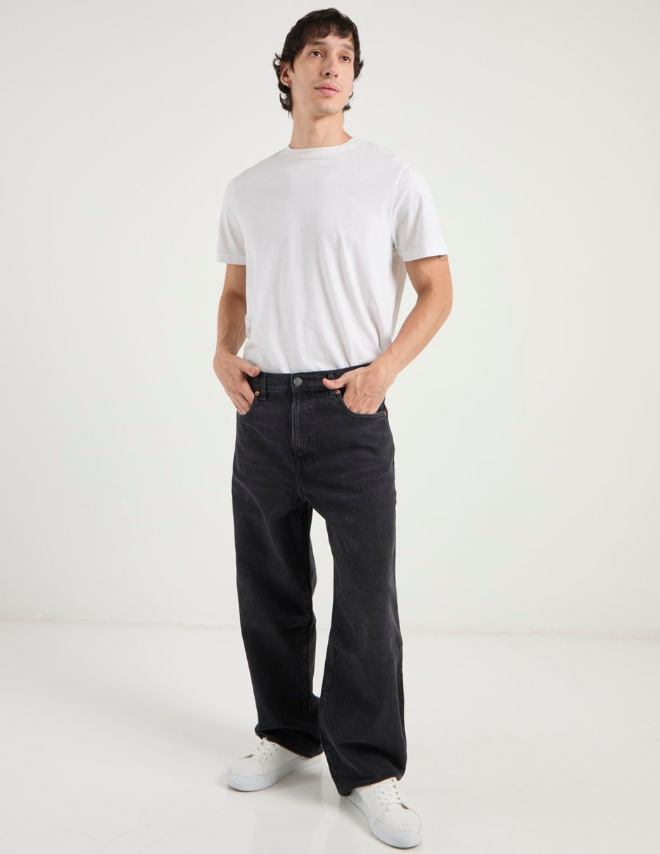 Jeans baggy American Eagle lavado obscuro para hombre