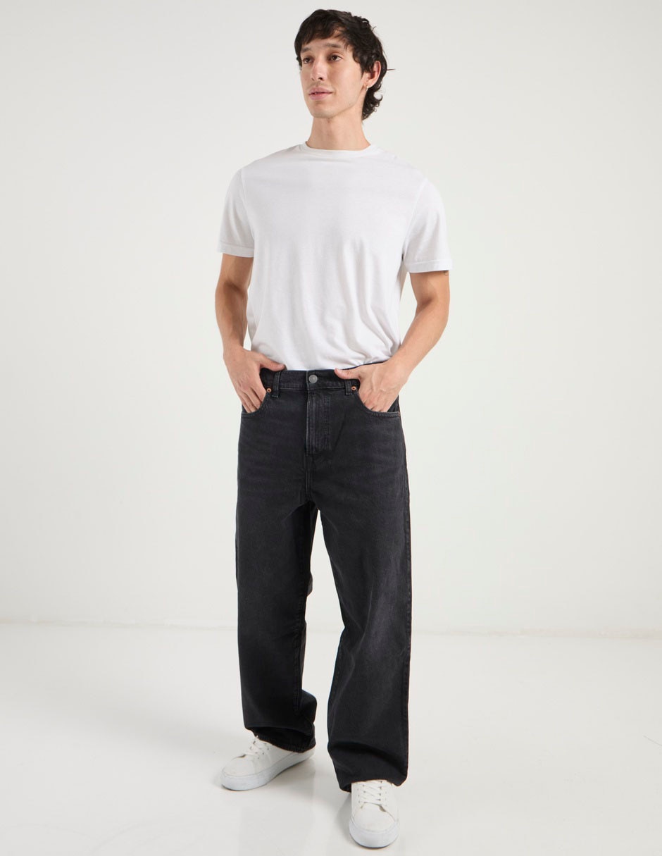Jeans baggy American Eagle lavado obscuro para hombre