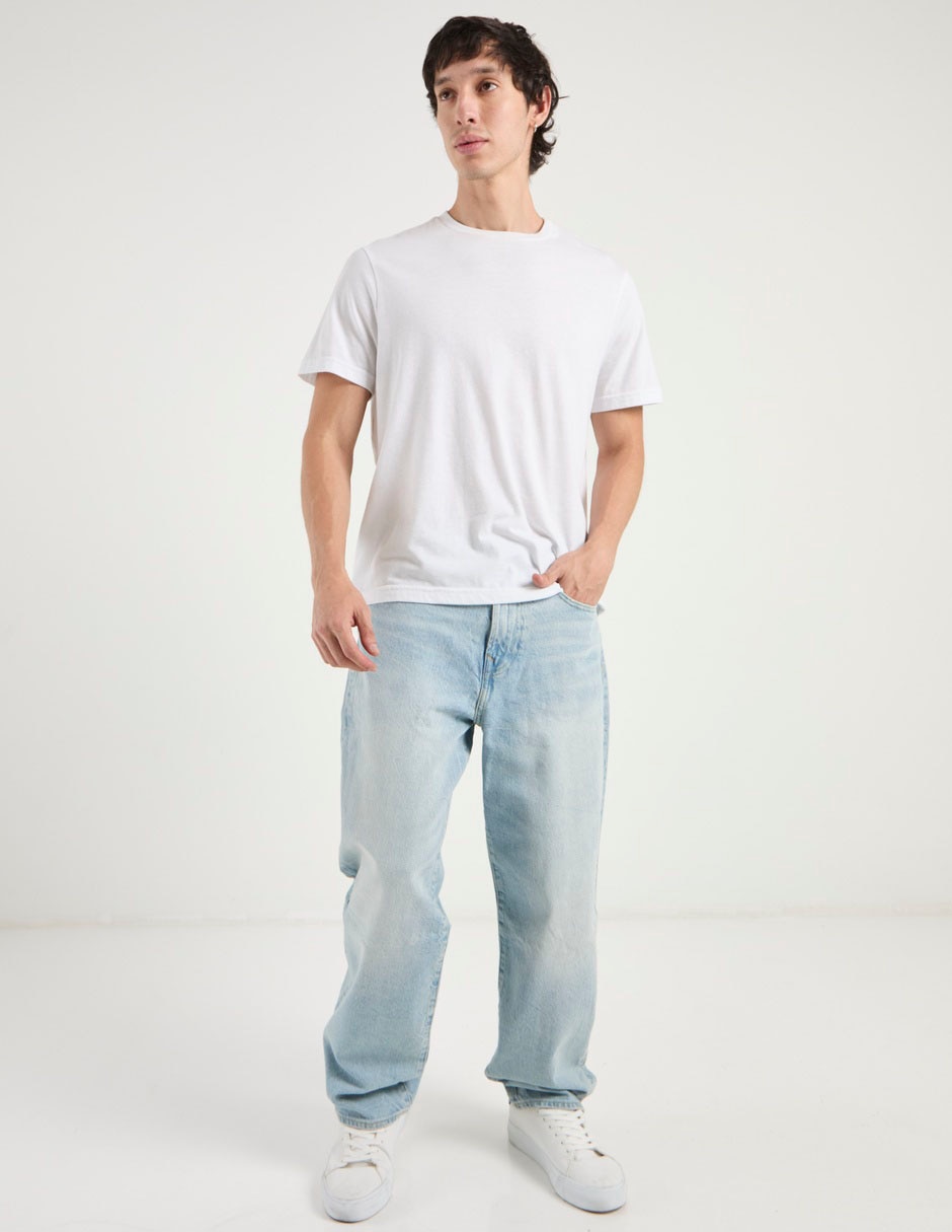 Jeans baggy American Eagle deslavado para hombre