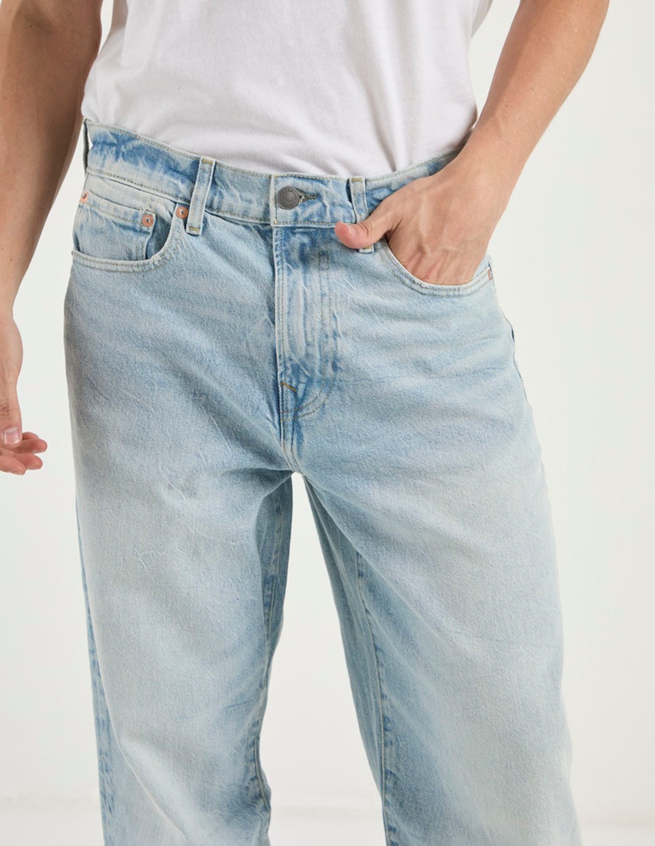 Jeans baggy American Eagle deslavado para hombre