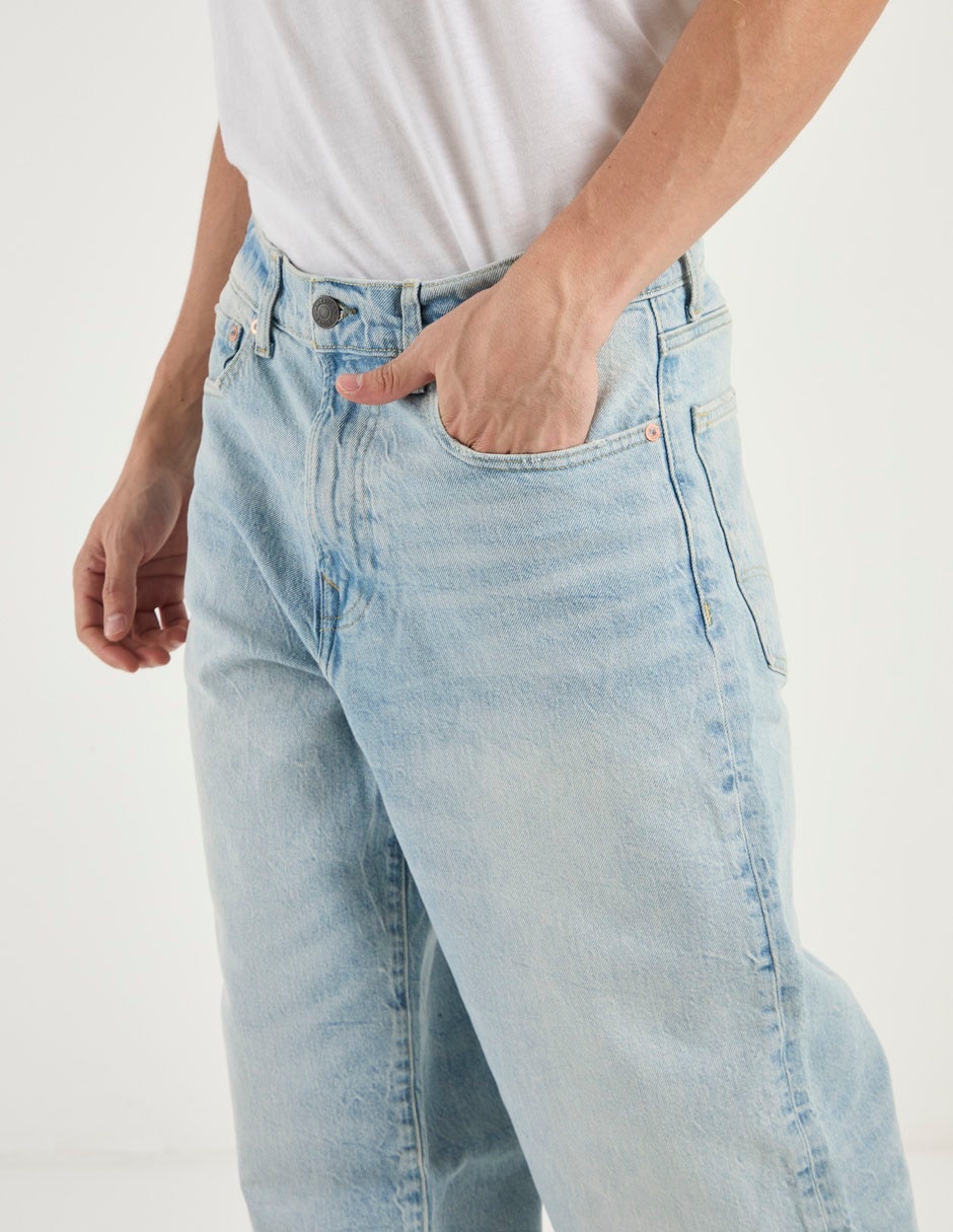 Jeans baggy American Eagle deslavado para hombre
