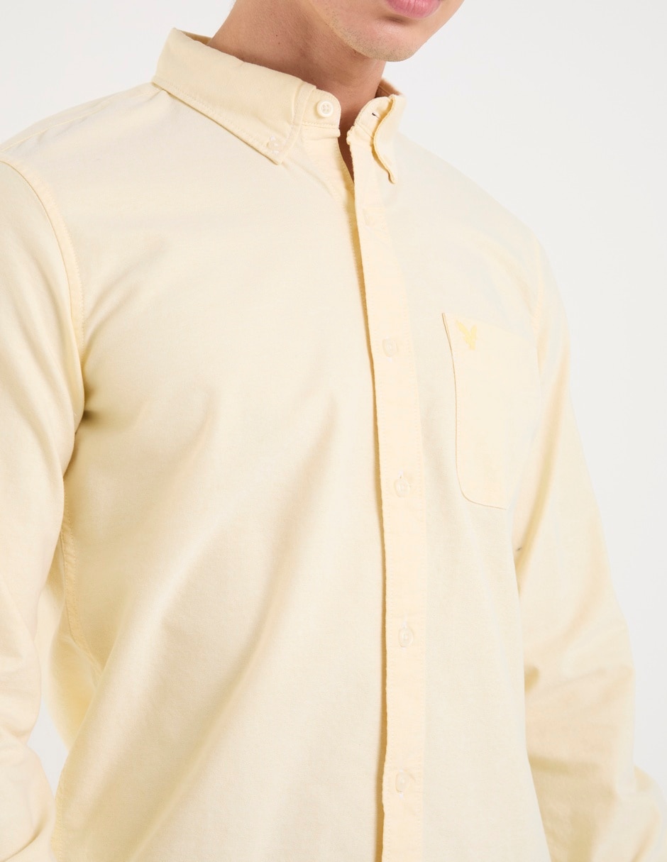 Camisa casual American Eagle manga larga para hombre