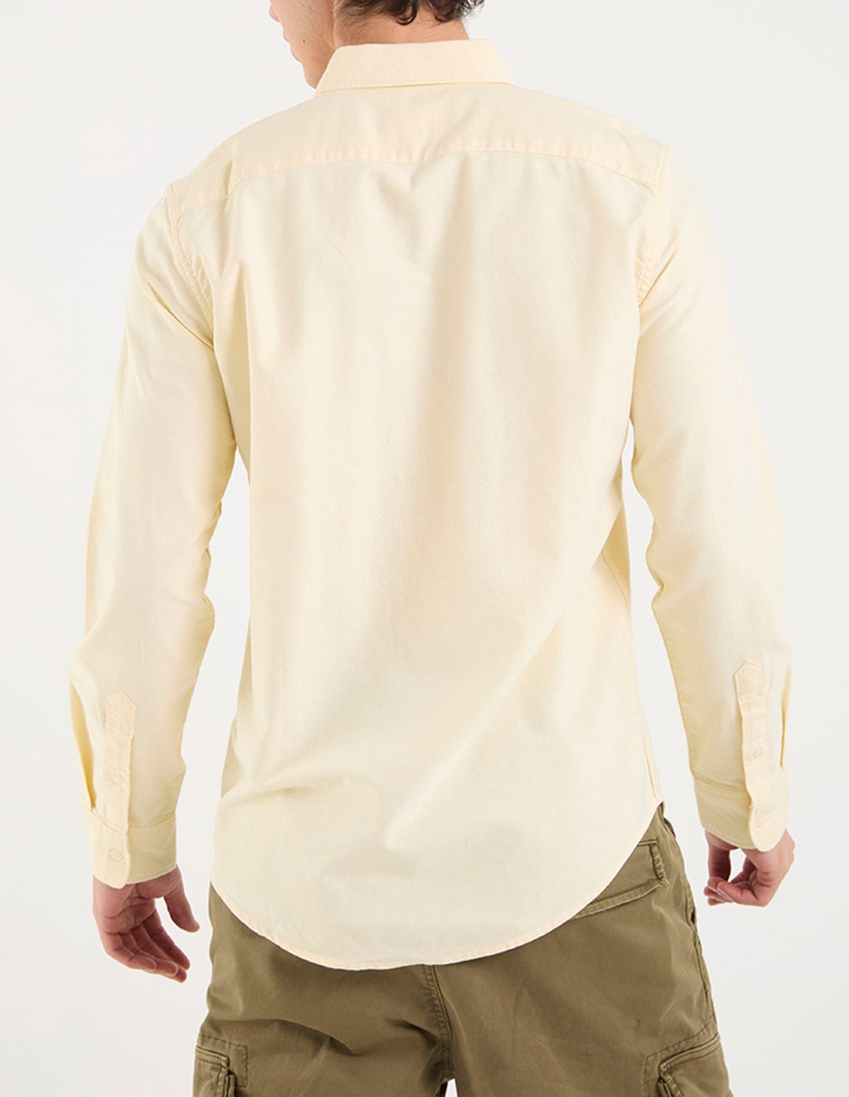 Camisa casual American Eagle manga larga para hombre