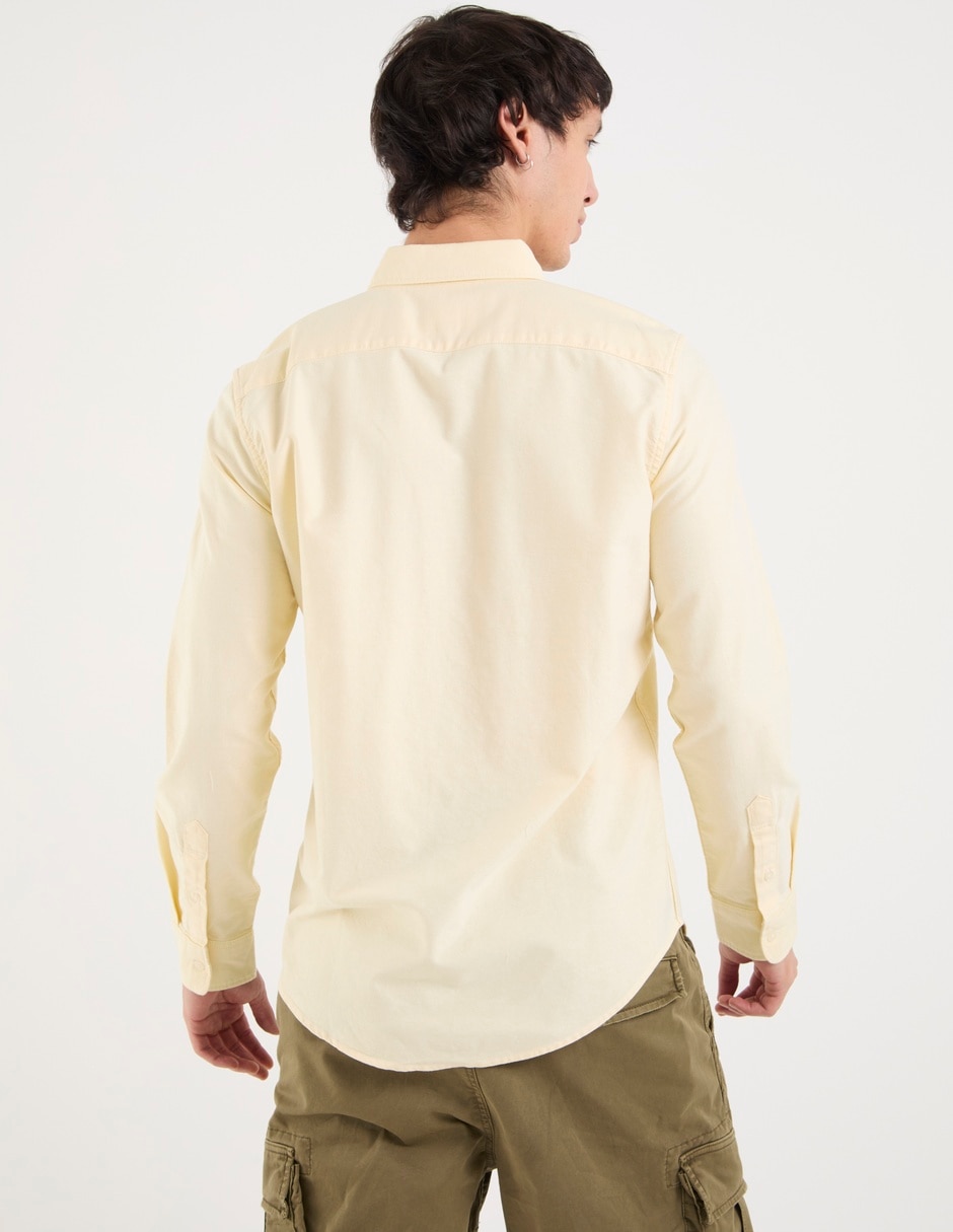Camisa casual American Eagle manga larga para hombre