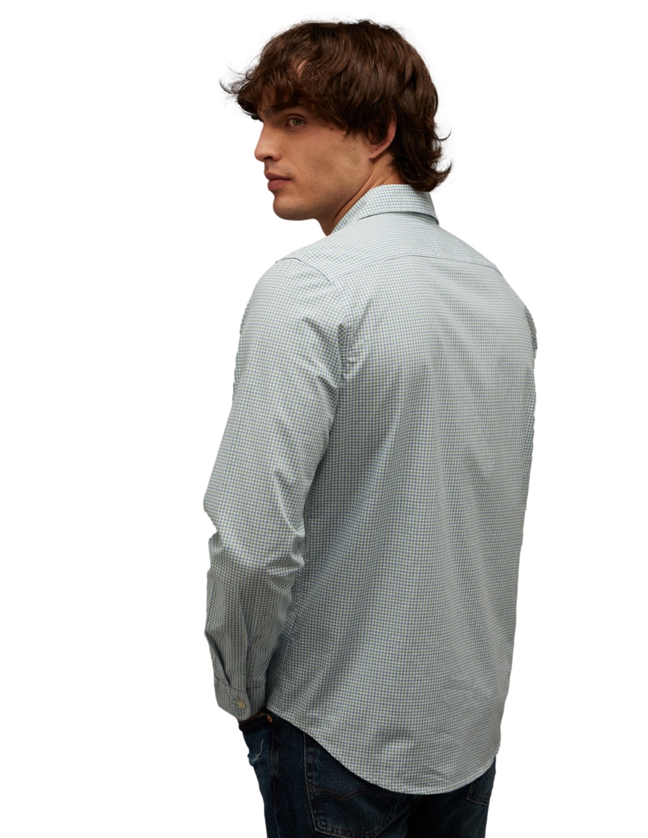 Camisa de algodón manga larga para hombre