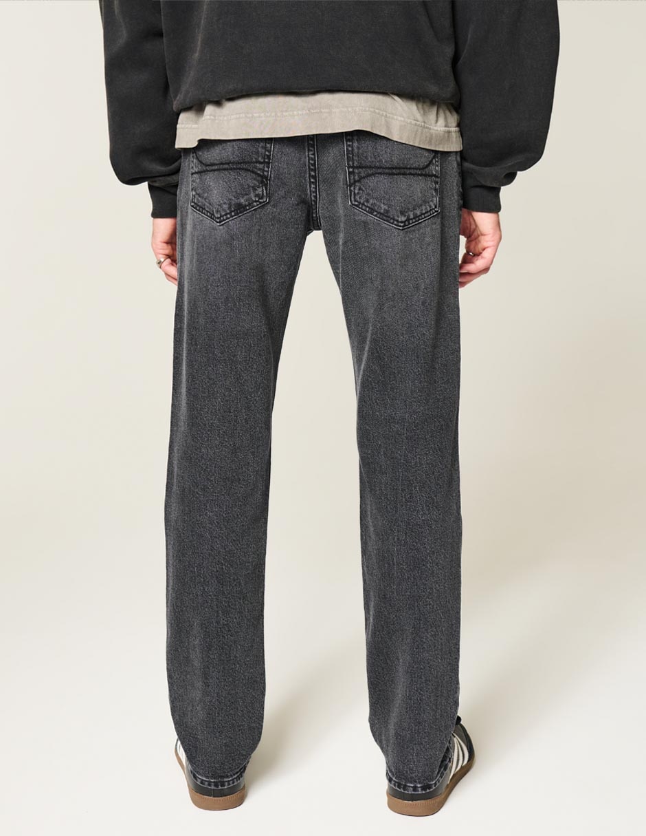 Jeans straight lavado obscuro para hombre 3