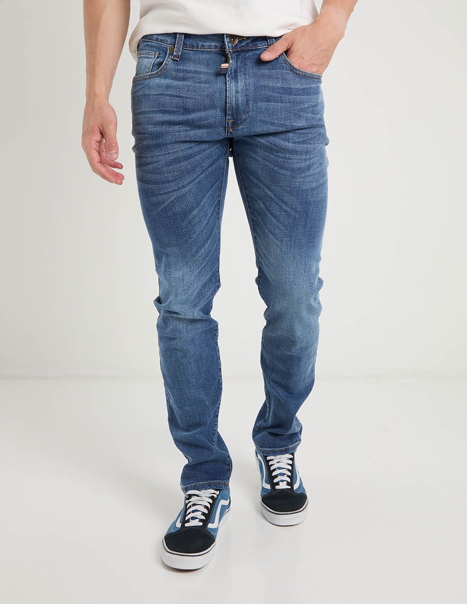 Jeans slim That's It deslavado para hombre