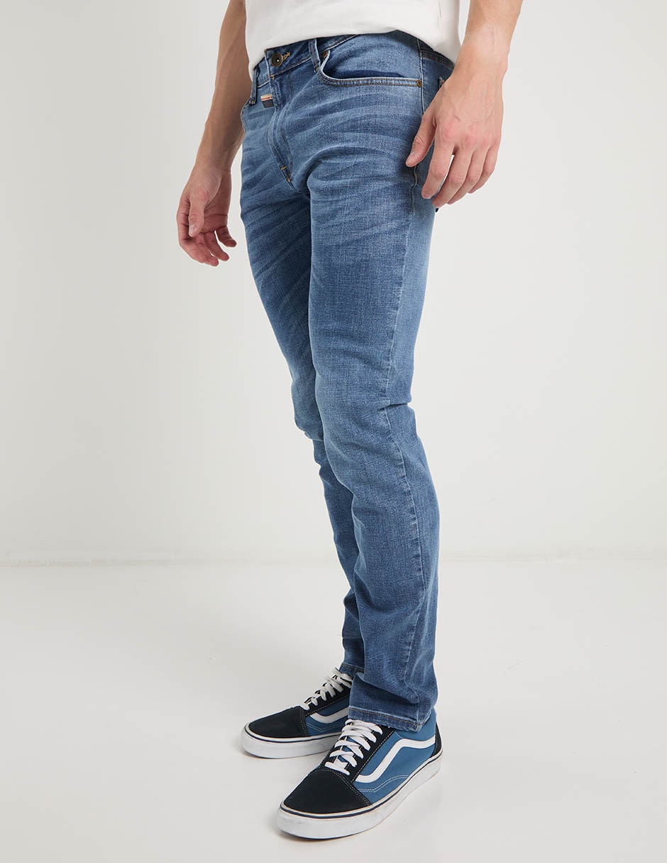 Jeans slim That's It deslavado para hombre