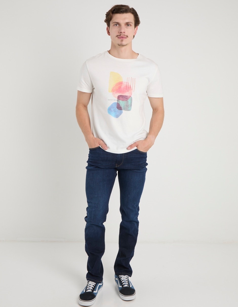 Jeans skinny lavado obscuro para hombre 2