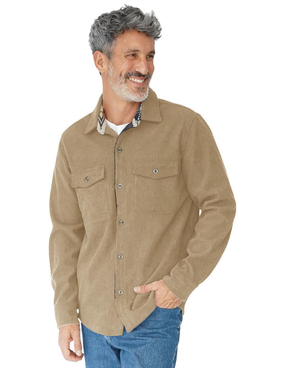 Camisa casual manga larga para hombre 1