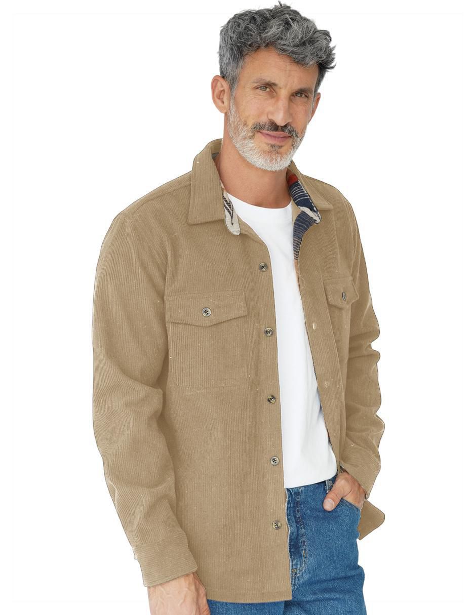 Camisa casual manga larga para hombre 5