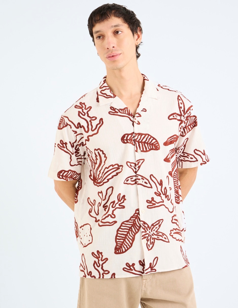 Camisa casual de algodón manga corta para hombre Camisa casual de algodón manga corta para hombre