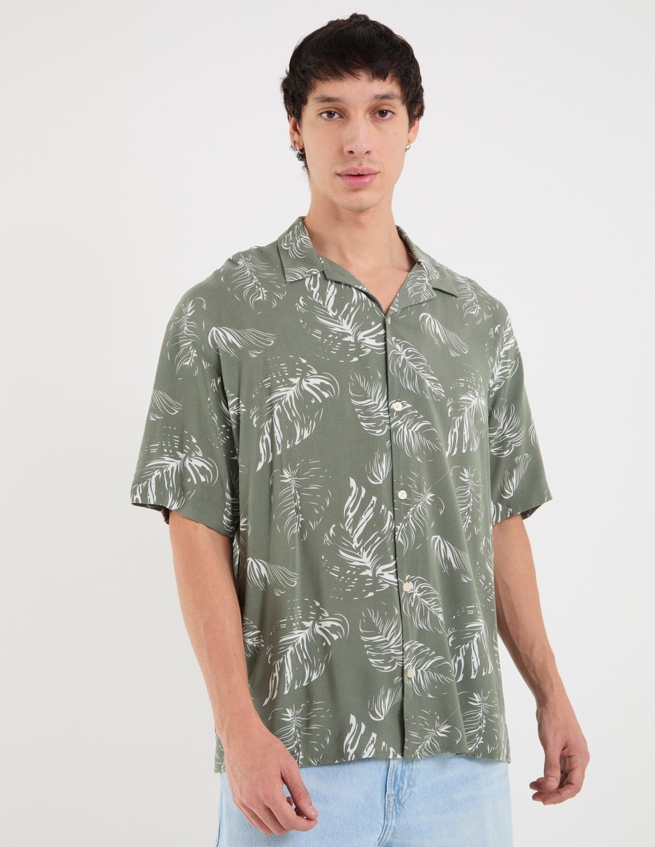 Camisa playa manga al codo para hombre 2