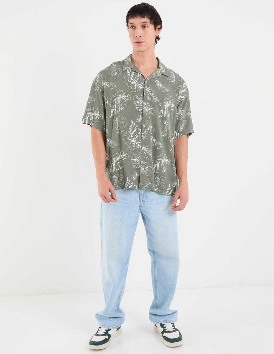 Camisa playa manga al codo para hombre 3